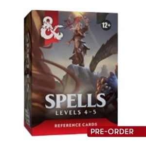 d d spells levels 4 5 reference cards 81066