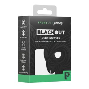 palmsoffstandard100pcblackoutdecksleeves white 00